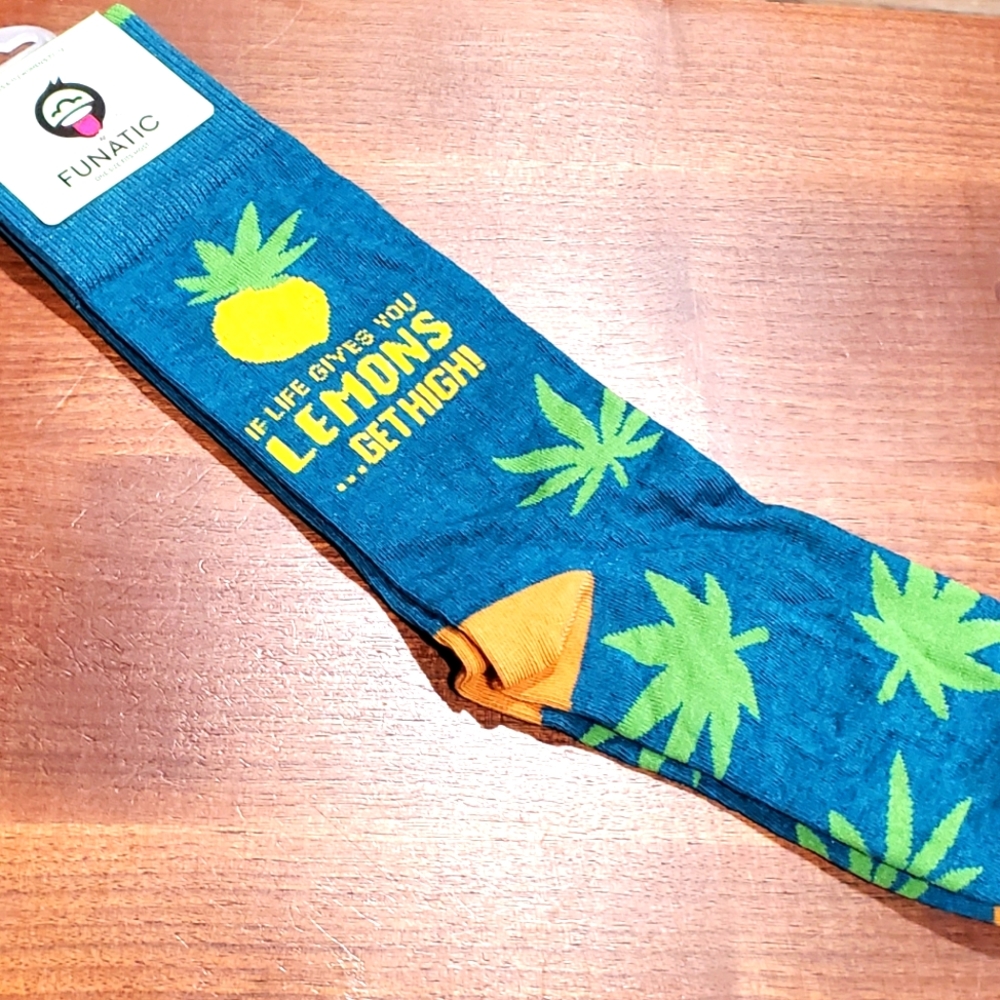 Funatic Socks If Life Gives You Lemons, Get High